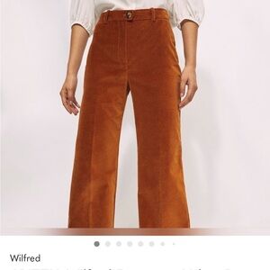 Wilfred | Little Moon Velvet Cropped Pants | Burnt Orange